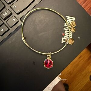 Alex and Ani Red Gem Bangle Bracelet